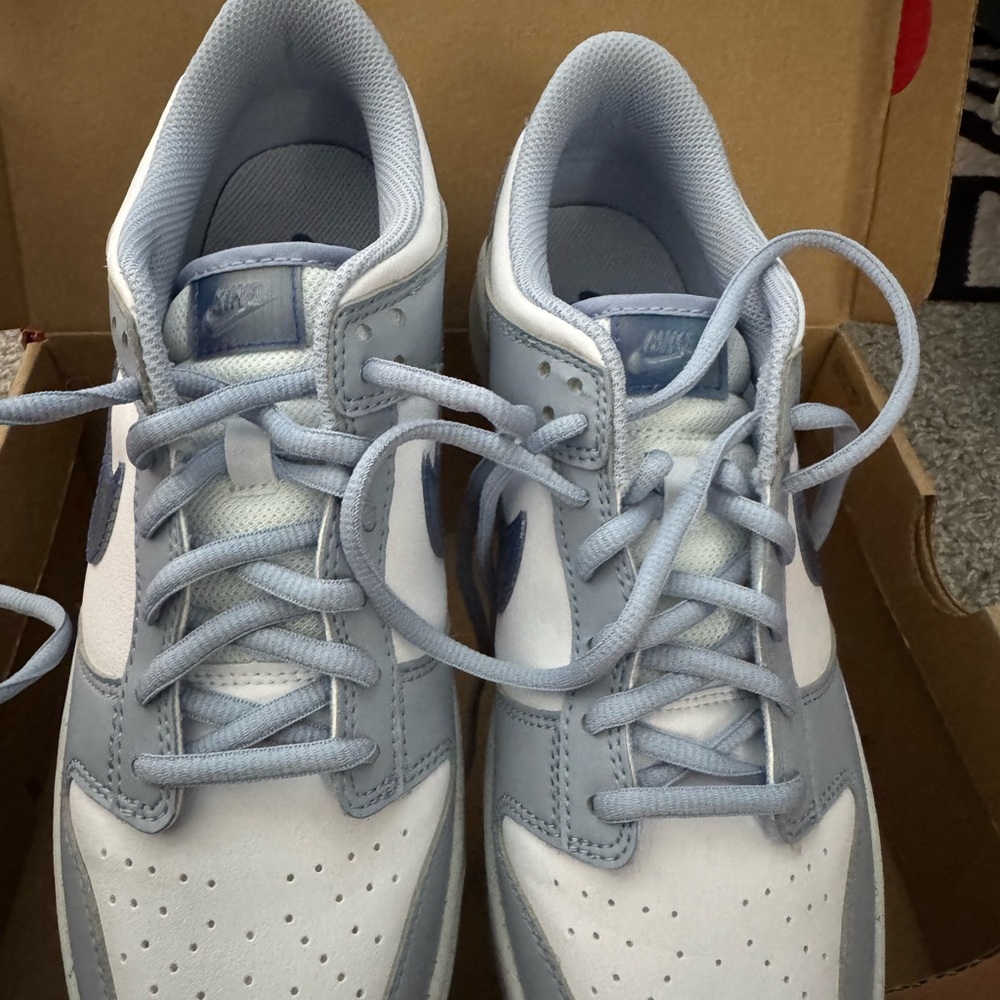 Nike Kids Light Blue and White Sneakers